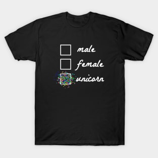 Unicorn gender identification - design T-Shirt